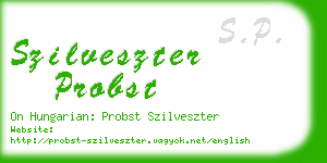 szilveszter probst business card